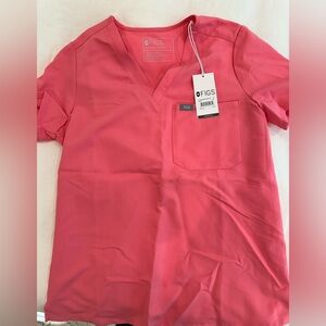 Figs Catarina scrub top pink